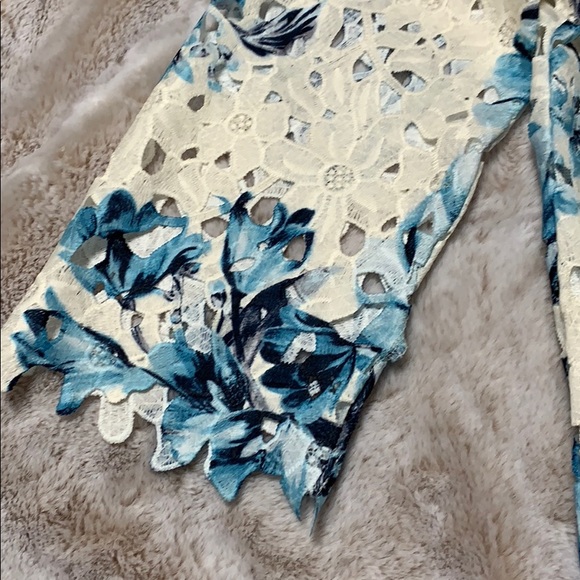 NWT Charter Club floral lace top with cami - Picture 5 of 10